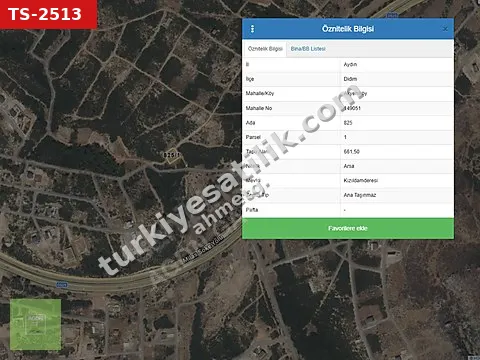 AYDIN DİDİM AKYENİKÖYDE 2 KAT VİLLA İMARLI ARSA! 661,50 M²